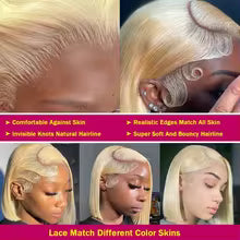 613 Blonde Bob Wig | Short Straight Human Hair