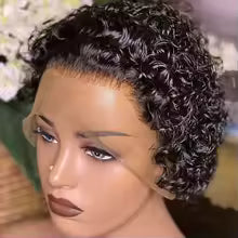 New style African small curly hair wig female short hair black fluffy explode chemical fiber hair explode wig headgear